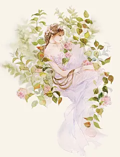 清新.水彩.少女.治愈系.ENOFNO.涂鸦王国