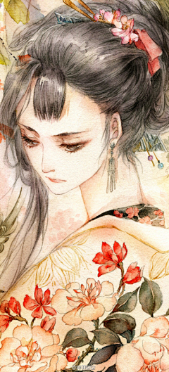 姬木香采集到手绘风 女子的世界