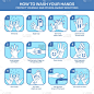 个人卫生、疾病预防和保健教育媒介海报:如何正确洗手的步骤媒介海报