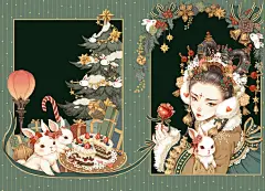 〔 圣诞美人 〕古戈力 绘