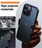 Amazon.com: TORRAS  Shockproof iPhone 14 Pro Max Case, Military Grade Drop Protection, Silicone iPhone 14 Pro Max Case, Slim Thin Semi-Clear iPhone 14 ProMax Case, Black-Guardian Series : Cell Phones & Accessories