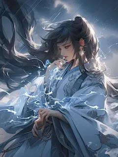 古风插画:惊雷