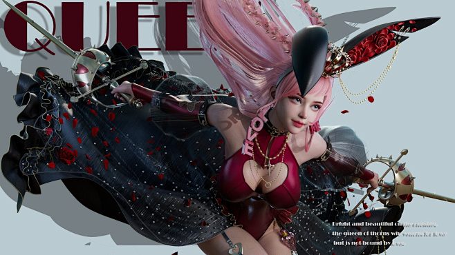 红心皇后-原创3D角色/装备-微元素 -...