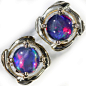 Gem Opal Triplet set in Silver Earring CF1450