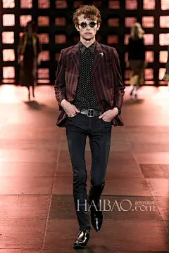精神摇滚的新纪元！圣罗兰 (Saint Laurent) 2015春夏男装秀，海报时尚网带你亲临2015春夏巴黎男装周_第13页_YSL男装