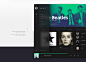 Spotify - UI redesign concept : As a Spotify user for years now, I've always wanted a more trendy and clean interface to come up. Here's my proposition of redesign.