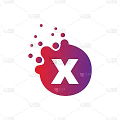 矢量插图点字母图标字母设计矢量点。