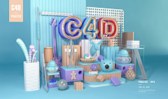 白鹿！采集到C4D-霓虹灯