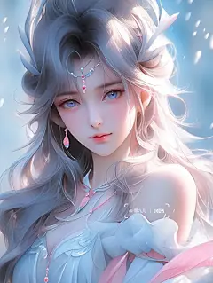 媚眼如丝丨粉蓝色系高清头像⭐壁纸分享