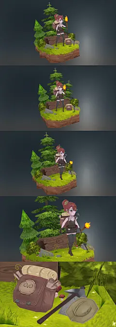 3D場景 / 角色 設計-莎拉的森境探險