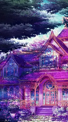 日系动漫手绘唯美天空星空场景背景图片插画临摹合成设计ps素材 (157)