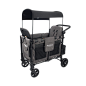 WonderFold W2 Elite Push/Pull 2-Passenger Stroller Wagon Gray New