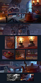 Medieval kitchen matte painting