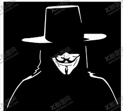 车贴V字仇杀队 【酷图网】V字,仇杀者,个性车贴,面具,笑面