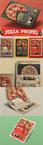 非常有食欲的披萨比萨pizza促销传单DM海报设计模板