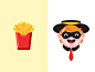 Burger boy and fries