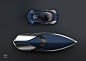 Bugatti Speedboat, Ben Walsh : What started as personal week-end fun became a serious project when my friends from Plug-in Design - now Optic Group (UK) - offered to build a digital model of this boat. The project appeared on many websites specialized in 