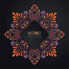 印度曼陀罗矢量图设计素材