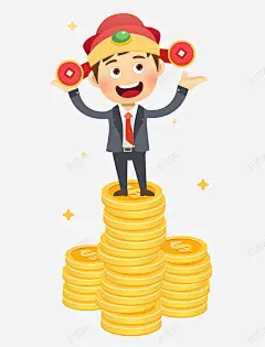手绘商务理财男人图高清素材 商务 免费下载 页面网页 平面电商 创意素材 png素材