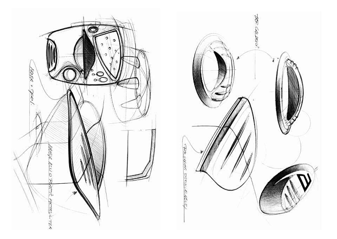 手绘图线稿铅笔稿黑白线描流畅产品感觉家电汽车手绘交通工具手绘摩托