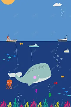海洋鲸鱼保护野生动物公益海报背景 鲸鱼 背景 设计图片 免费下载 页面网页 平面电商 创意素材