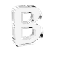 透明玻璃3D立体反射水晶棱镜英文字母数字符号-B