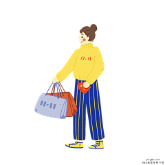 紫色悠然采集到插画人物