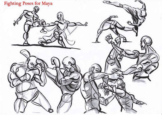 fighting poses for m...