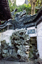 龙,豫园,垂直画幅,动物身体部位,石材,特写,园艺展览,中国,园林,中国人