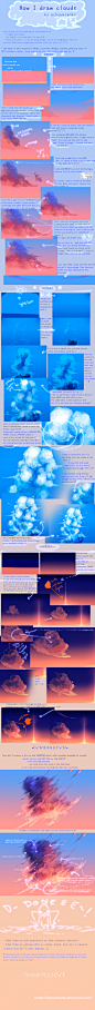 SAI : How I draw clouds by =uchuubranko on deviantART