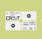 This may contain: three different types of business cards with black and white designs on them, one is for belut