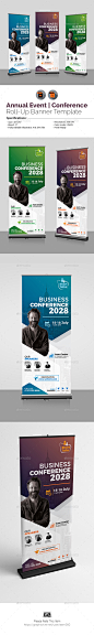 Conference Roll-Up Banner Template - Signage Print Templates