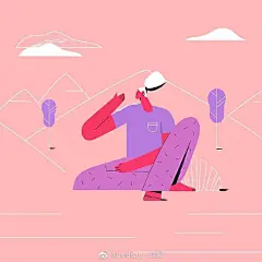 #畫言絮語#插画精选：
一组矢量扁平风插画欣赏
-
來自英國的一位插画師 | Bulma ​​​​