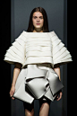 Sculptural fashion construction with artful folds & voluminous silhouette // Dice Hayek Couture