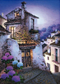 [浪漫迷人的西班牙乡村之夜] 【风景油画】西班牙Luis Romero作品 #国外#