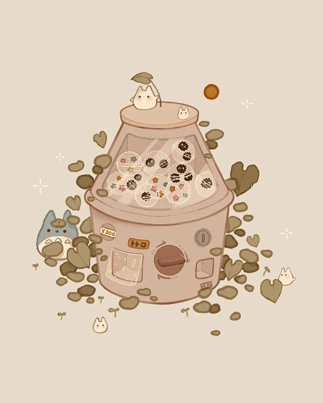 插画奶茶色就是治愈色
