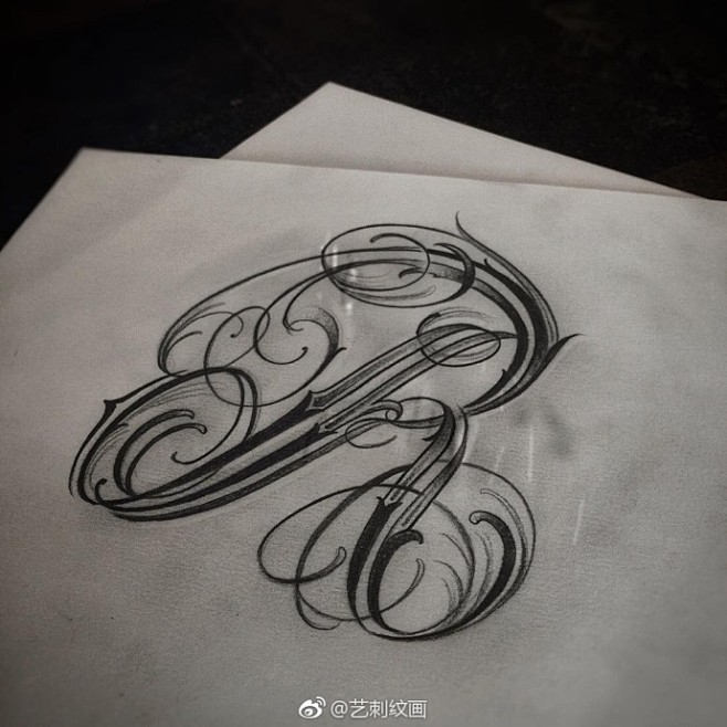 纹身师而已通过书签栏工具采集于2018-03-01 16:40:57奇卡诺花体字