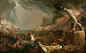 https://www.zhihu.com/question/280293735/answer/1548719148

托马斯·科尔（Thomas Cole，1801- 1848）在1833–1836创作的的The Course of Empire（帝国的历程）系列油画作品