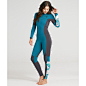 Salty Dayz 302 Suit | Billabong  : Let the outside of your wetsuit reflect its ?summer on the inside? feeling.  Sun-bleached indigo panels and a palm tree print offer up standout style al...