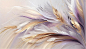 Photo there is a painting of a feather with a purple background generative ai