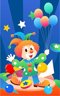 愚人节恶搞整蛊插画儿童节小丑表演活动海报图片下载