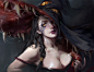 art девушка,art,арт,Мрачное эро,Мрачные картинки,Witch,Jingyu Wen,artist
