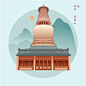 山西建筑插画合集｜国潮插画｜小场景｜建筑元 - 小红书