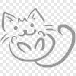 彩绘小猫咪漂浮元素PNG图片➤来自 PN...