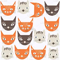 织品样本,猫,四方连续纹样,可爱的,华丽的,纺织品,壁纸,哺乳纲,自然美,爱
