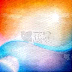 橙色背景,时间,波浪,水下,深的,波纹,在下面,清新,日落,弯曲
