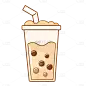 卡通-立冬节气氛围专题贴纸-奶茶