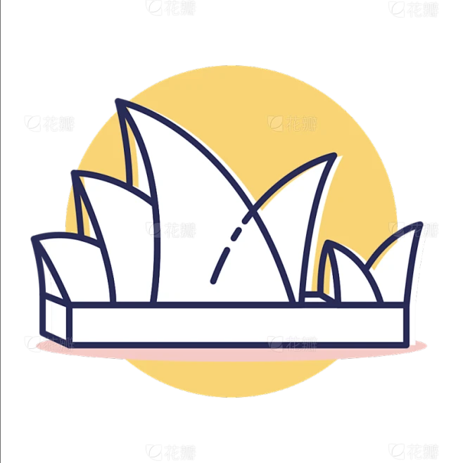 opera houseSet of great outline icon design, concepts for Travel and ...
