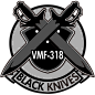 アメリカ第318海兵戦術歩行戦闘機隊　ブラック・ナイヴス美国第318海军战术步行战斗机队黑色骑士