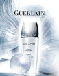 This may contain: an advertisement for guerlainn's beauty products